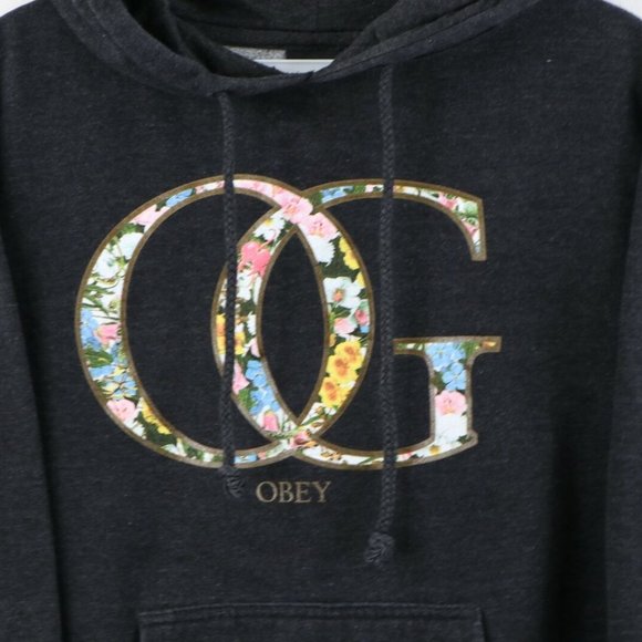 Obey Giant Floral OG Spell Out Hoodie Sweatshirt - Picture 4 of 8